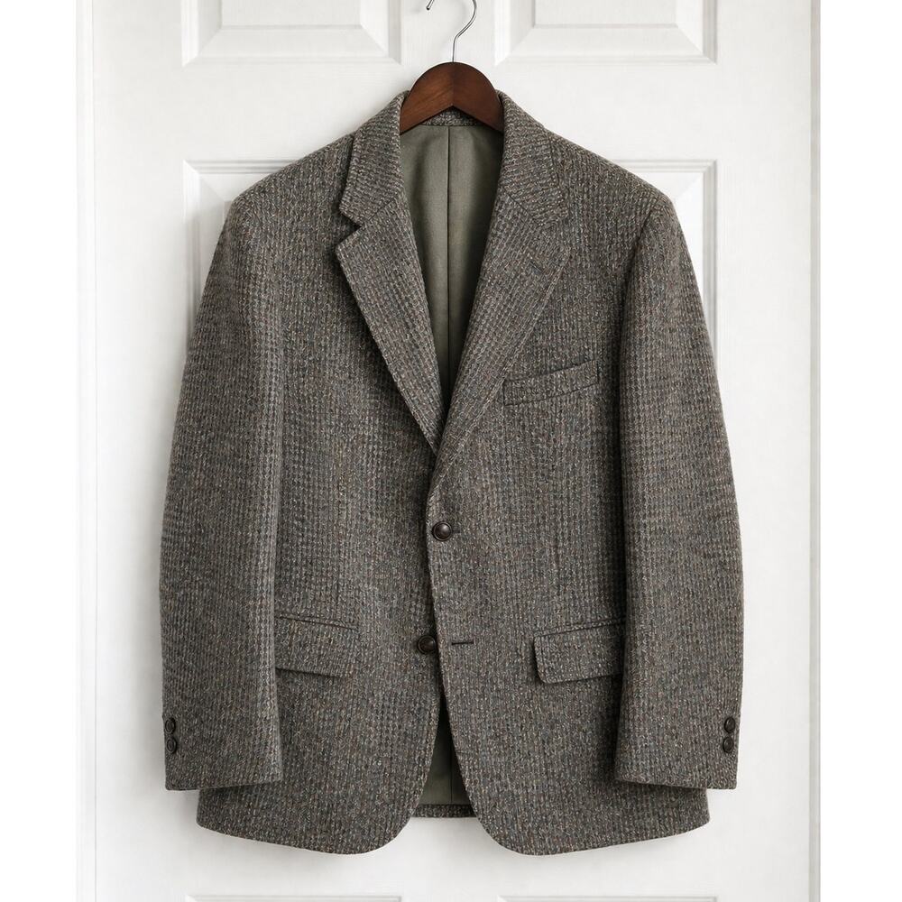 Vintage Harris Tweed Blazer – 100% Scottish Wool – Men’s L (42–44R)